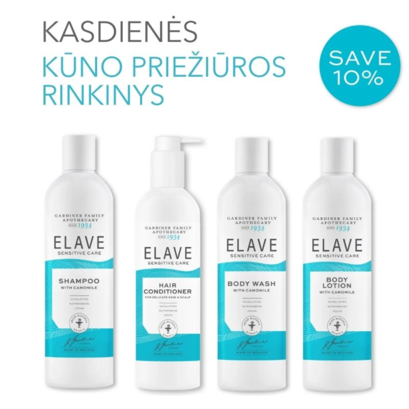 ELAVE jautrios odos kūno priežiūros rinkinys