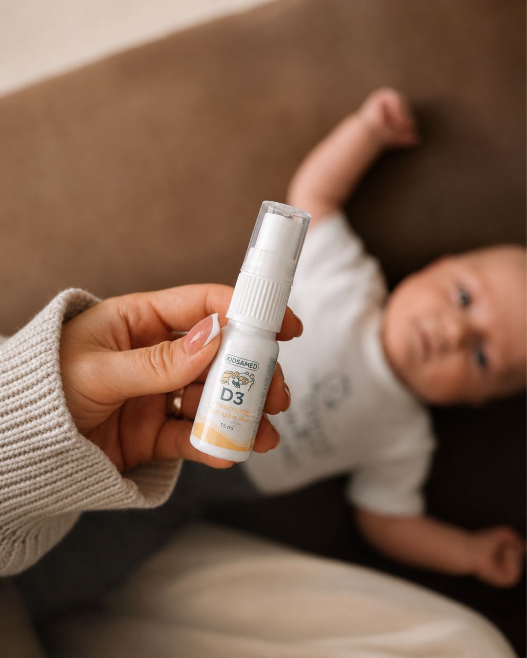 Kidsmed D3 vitamino purškalo dozavimas ir sudėtis