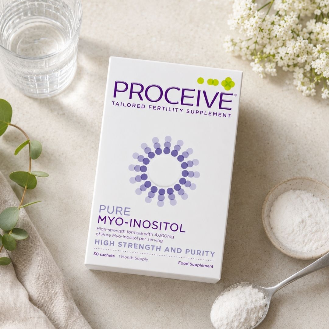 Proceive mioinozitolis grynas 4000 mg miltelių pavidalo maisto papildas moterims